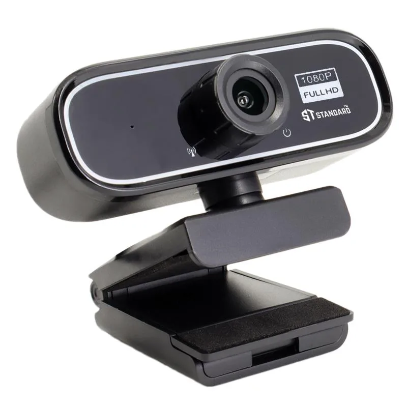 ST WB-1080 Standard Webcam , FHD Resolution , Built-in Microphone , USB Port - Black